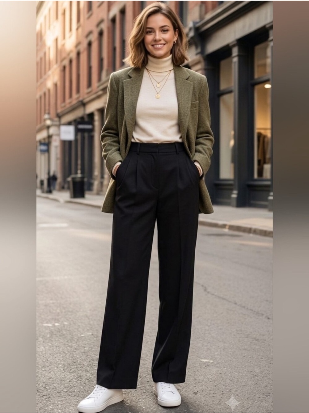 Wilfred Wide-Leg Black Pants